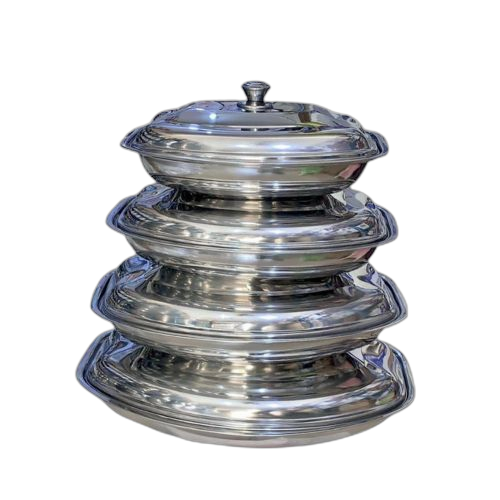 Ensemble de 4 bols inox set de table avec couvercle