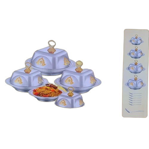 Ensemble de 4 bols inox vipset de table avec couvercle