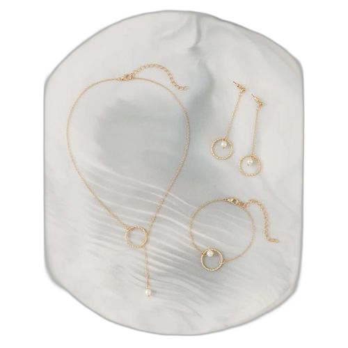 Ensemble de bijoux décoratifs en fausse perle 4 pièces