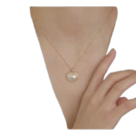Ensemble de bijoux vintage en forme de cœur blanc collier boucles d'oreilles et bracelet ensemble pour les femmes