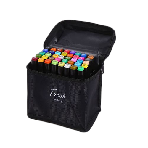 Ensemble de stylos de peinture à base d'huile à double extrémité de 40 couleurs croquis, peinture, stylo marqueur d'art graffiti