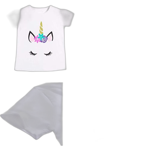 Ensemble de vêtements tutu pour filles, t shirt licorne avec jupe arc en ciel, taille 4 5 ans