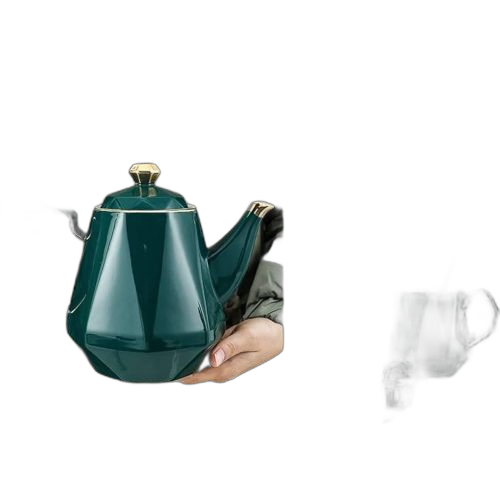 Ensemble porcelaine avec plateauavec cuillère+cafetiere