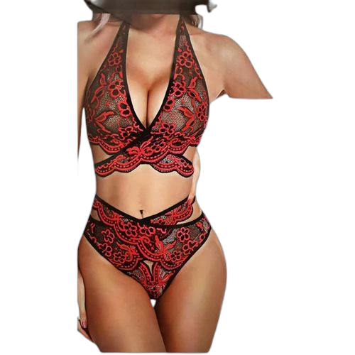 Ensemble slip et soutienmulticolore avec bande