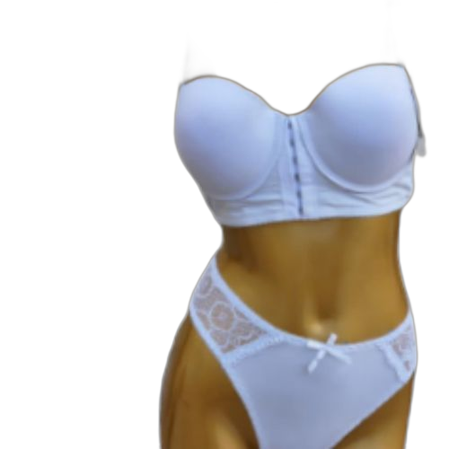 Ensemble slip soutien finition dentellemulticolore