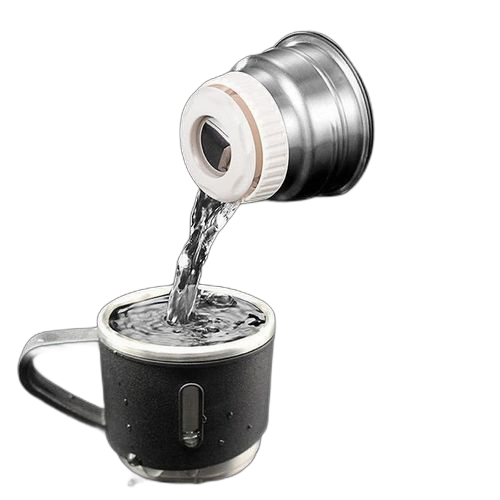 Ensemble thermos mug isotherme acier inoxydable boisson chaude et froide gris