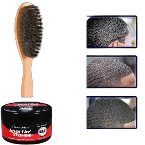 Ensemble wave pour cheveux multifonction + brosse