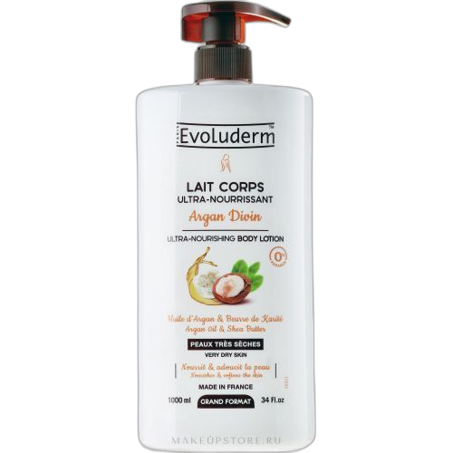 Evoluderm lait corps argan divon 1000 ml