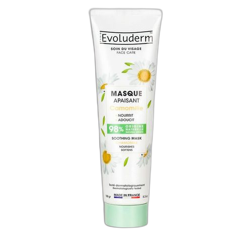 Evoluderm masque apaisant au camomille nourrie et apaise la peau 150ml