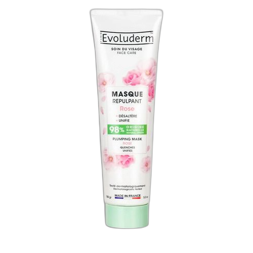 Evoluderm masque repulpant rose unifie & repulpe la peau 150ml