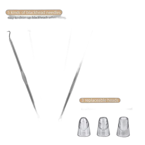 Extracteur de points noirs, extracteur de boutons sous vide, kit d'aiguilles pour points noirs