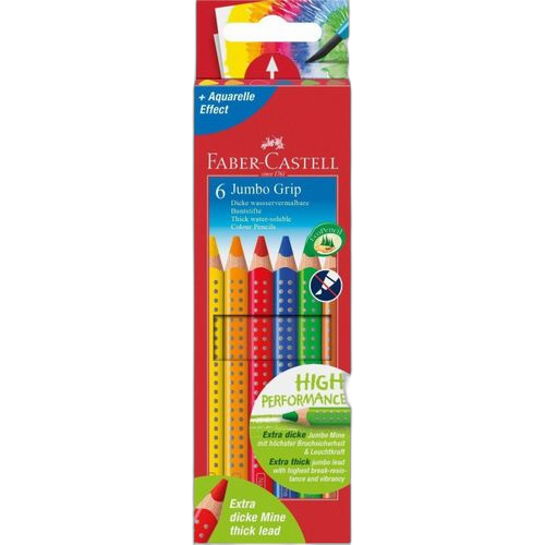 Faber lot de 6 crayonsde couleur en boismulticolor