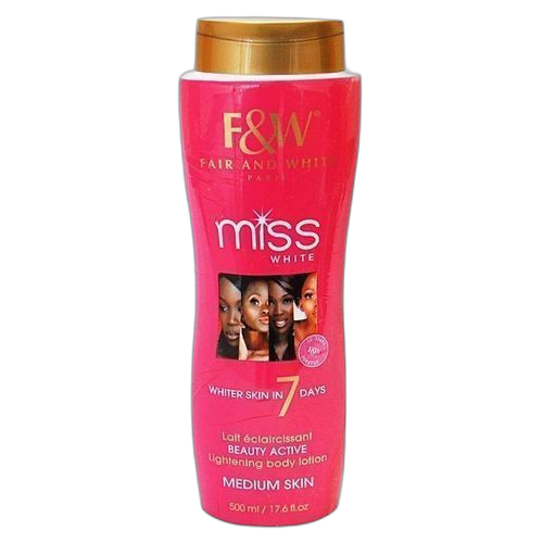 Fair & white lait corporel éclaircissant miss white500 ml