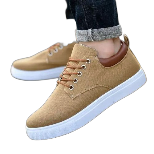 Fashion baskets à lacets respirants pour hommes de couleur unie