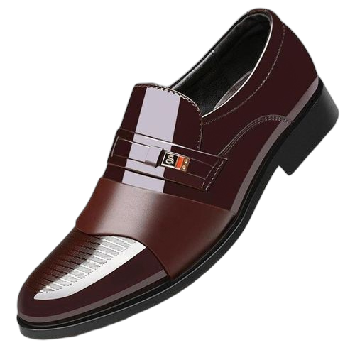 Fashion chaussures d'affaires en cuir pour hommes marron