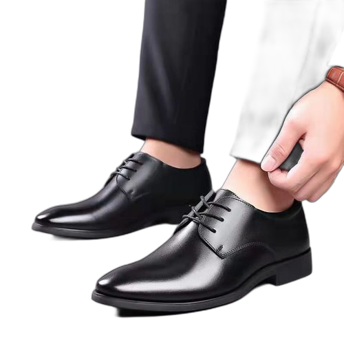 Fashion chaussures d'affaires en cuir pour hommes noir