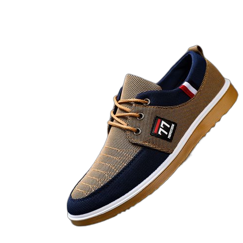 Fashion chaussures décontractées sport en toile basses homme brun