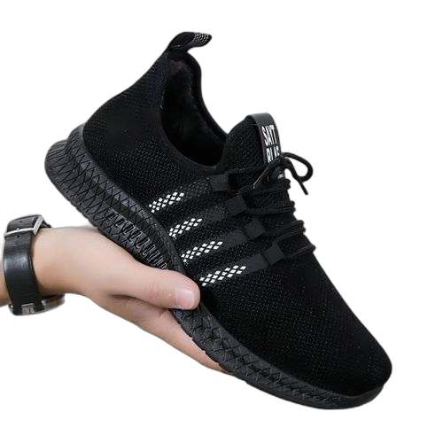 Fashion chaussures de homme mesh sneakers noir