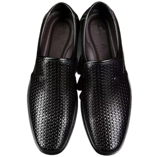 Fashion chaussures en cuir pour hommes noir