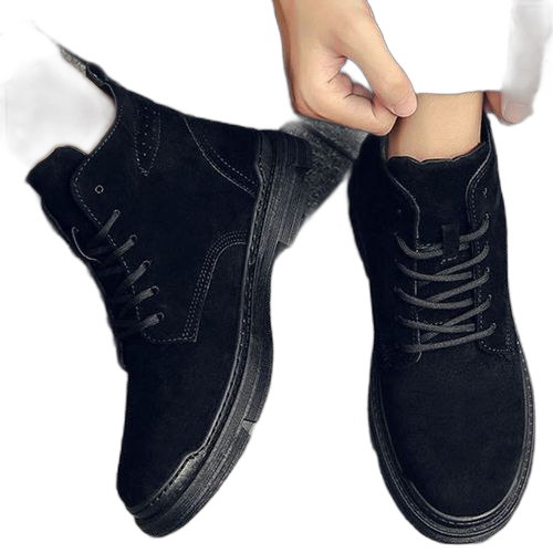 Fashion chaussures pour hommes bottes martin à haut talon noir