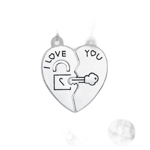 Fashion collier a pendentif coeur 1 paire pour couple – Image 4