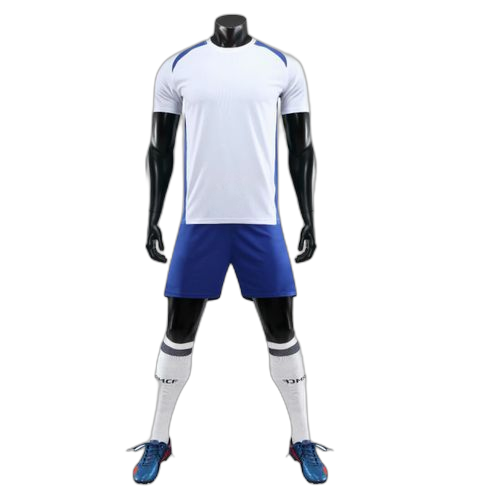 Fashion costume de sport homme t shirt + short blanc/bleu