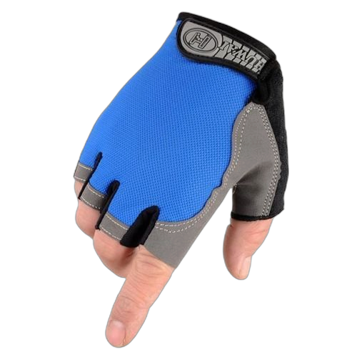 Fashion gant de fitness/musculation en microfibre bleu