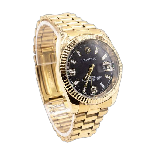 Fashion montre homme handock bracelet en chaine doré