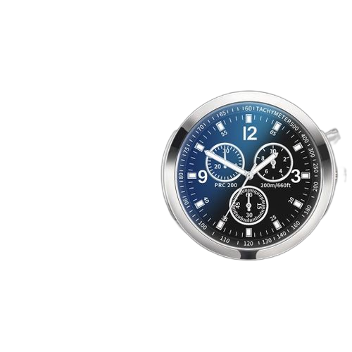 Fashion montre pour hommes en verre bleu argent