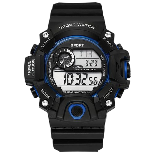 Fashion montres électroniques multifonctions lumineuses alarme watch