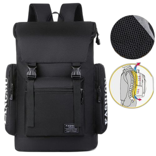 Fashion noir sac à dos de voyage décontracté pour homme,pour ordinateur, sac d'école – Image 5