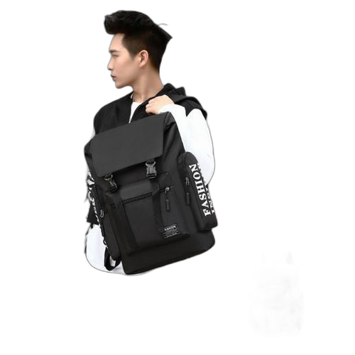 Fashion noir sac à dos de voyage décontracté pour homme,pour ordinateur, sac d'école – Image 2