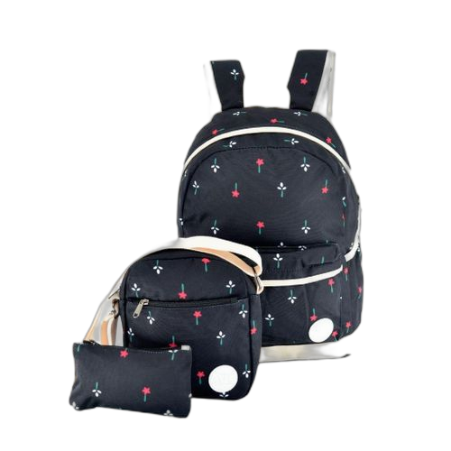 Fashion sac 3t à dosde qualité tissu 3 pièces pour enfants gris