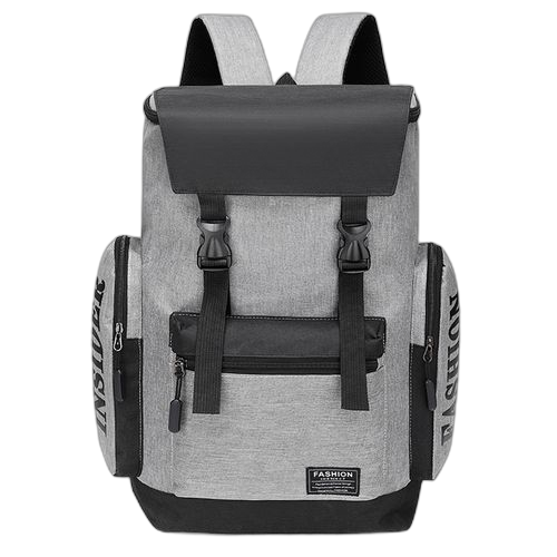 Fashion sac à dos de voyage décontracté pour homme, sac à dos pour ordinateur, sac d'école antivol gris – Image 5