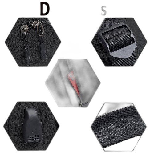 Fashion sac à dos pour homme 3in1 avec interface de chargement usb – Image 6