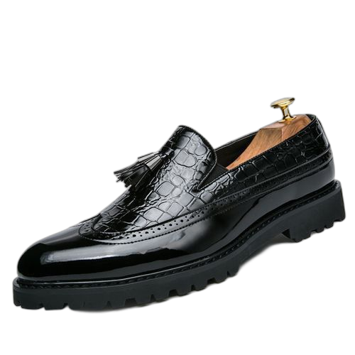 Fashion souliers formelles mocassins hommes en simili cuir à la mode chaussures doré