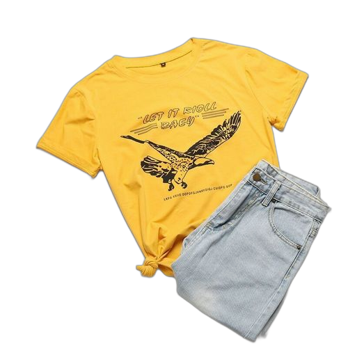 Fashion women's summer t shirt short sleeved printed shirt vert