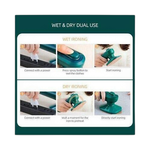 Fer à vapeur pour vêtements vert