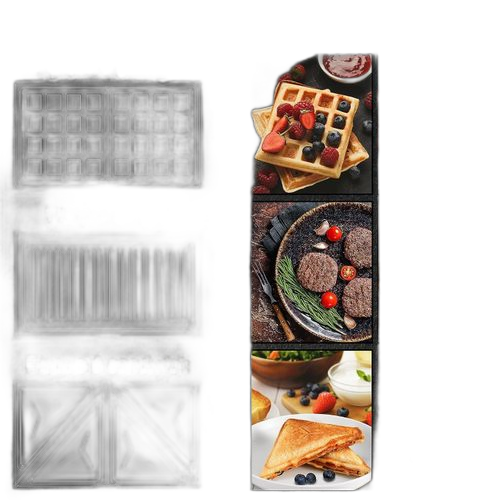 Gaufrier et machine à sandwich 3 en 1 croque monsieur panini grille pain