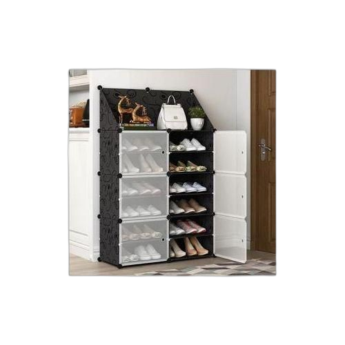 Armoire etagère a chaussures modulable diy 6 cubes en 2 avec porte sac