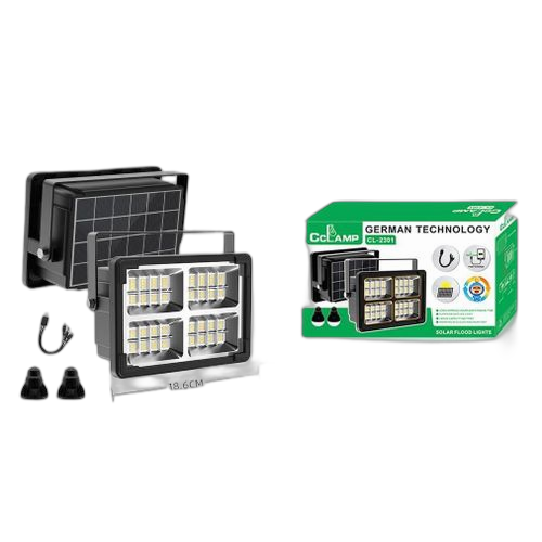 Lampe solaire avec panneau solaire avec 1 lampe interne et 3 lampe led