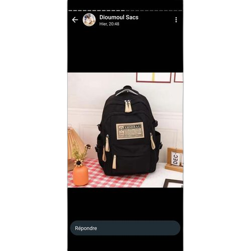 Sac à dos mâle école primaire et secondaire cartable collège étudiant sac à dos
