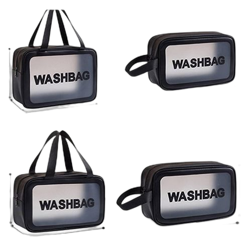 Trousses de toilette avec poignée pour voyage, trousse de maquillage multifonction en pvc washbag grand model