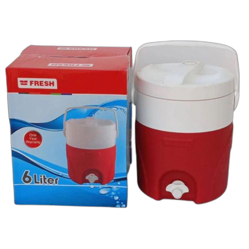 Glacière avec fontaine 6 litres rouge