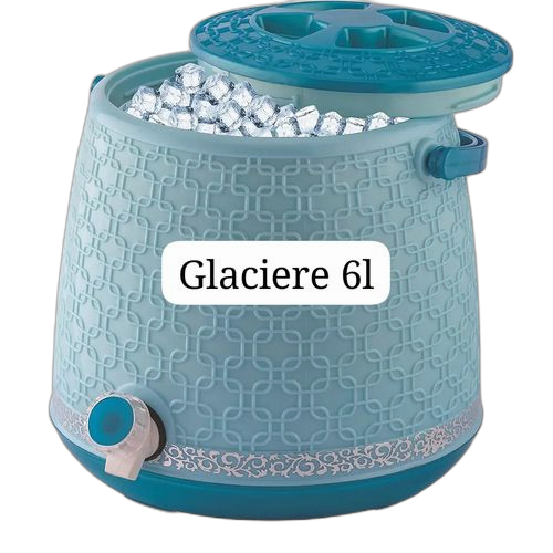Glacière rafiné avec fontaine 6 litres marron