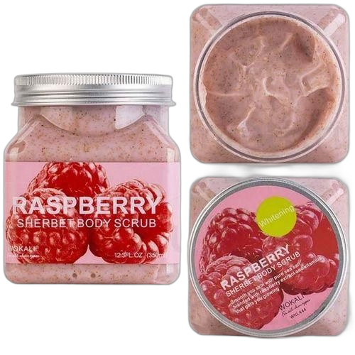 Gommage corporel framboise rose
