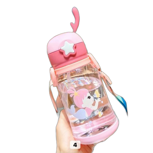 Gourde scolaire d’eau transparent rose