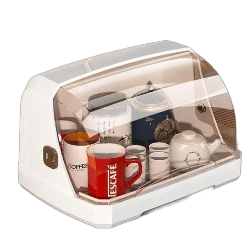 Égouttoir à vaisselle plastiqueavec couvercle multi usage garde pain