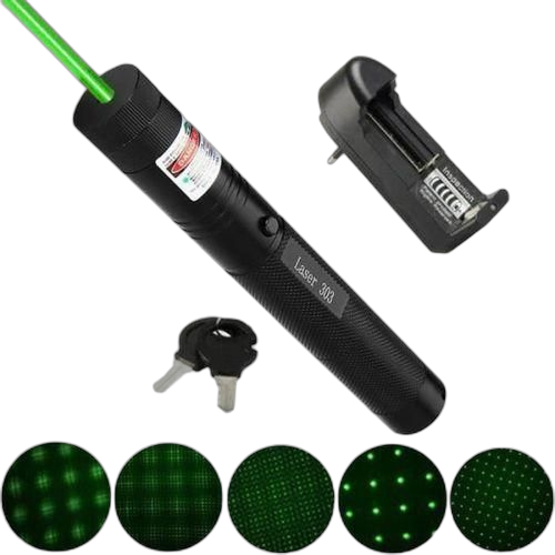 Green pointeur laser 301 pro vert ultra puissant 1mw 532 + pile18650 offerte pointer