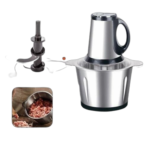 Hachoir à viande et légumes electrique inox 8 litres trancheuse à tranches d'oignons